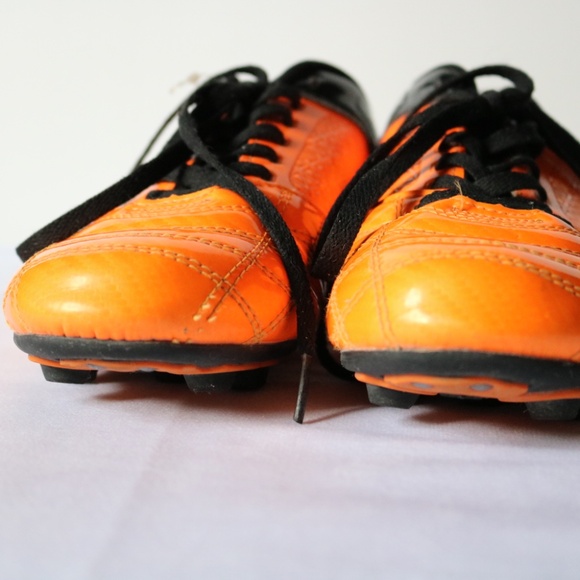 Rawlings Cleats Men's Size 7 Lace Up, Orange and Black - Picture 3 of 11